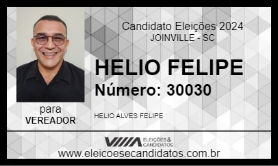 Candidato HELIO FELIPE 2024 - JOINVILLE - Eleições