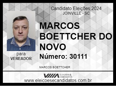 Candidato MARCOS BOETTCHER DO NOVO 2024 - JOINVILLE - Eleições