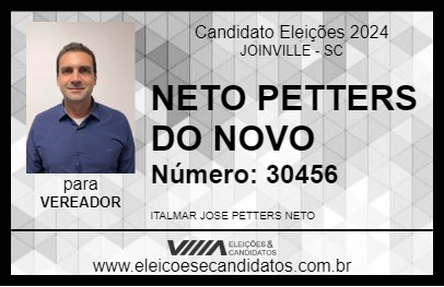 Candidato NETO PETTERS DO NOVO 2024 - JOINVILLE - Eleições