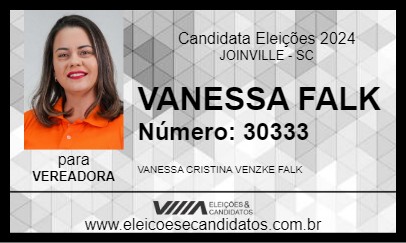 Candidato VANESSA FALK 2024 - JOINVILLE - Eleições