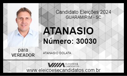 Candidato ATANASIO 2024 - GUARAMIRIM - Eleições