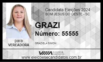 Candidato GRAZI 2024 - BOM JESUS DO OESTE - Eleições