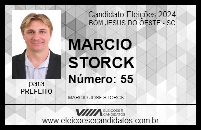 Candidato MARCIO STORCK 2024 - BOM JESUS DO OESTE - Eleições