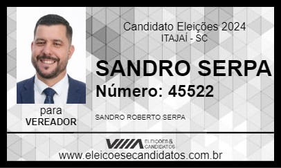 Candidato SANDRO SERPA 2024 - ITAJAÍ - Eleições