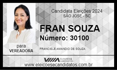 Candidato FRAN SOUZA 2024 - SÃO JOSÉ - Eleições