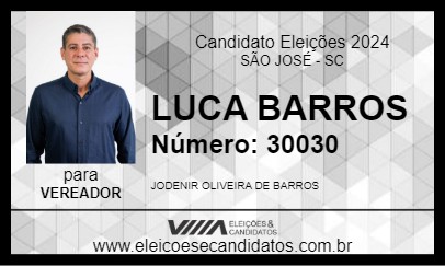 Candidato LUCA BARROS 2024 - SÃO JOSÉ - Eleições