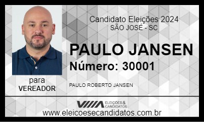 Candidato PAULO JANSEN 2024 - SÃO JOSÉ - Eleições