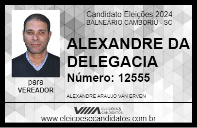 Candidato ALEXANDRE PROTEÇÃO À MULHER 2024 - BALNEÁRIO CAMBORIÚ - Eleições