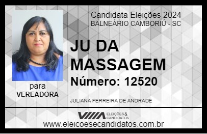 Candidato JU DA MASSAGEM 2024 - BALNEÁRIO CAMBORIÚ - Eleições