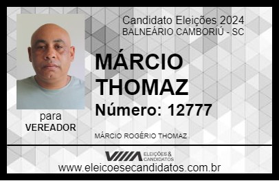 Candidato MÁRCIO THOMAZ 2024 - BALNEÁRIO CAMBORIÚ - Eleições