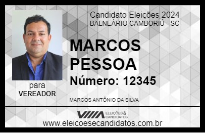 Candidato MARCOS PESSOA 2024 - BALNEÁRIO CAMBORIÚ - Eleições