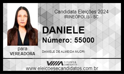 Candidato DANIELE 2024 - IRINEÓPOLIS - Eleições