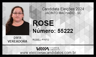 Candidato ROSE 2024 - JACINTO MACHADO - Eleições