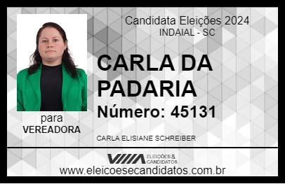 Candidato CARLA DA PADARIA 2024 - INDAIAL - Eleições