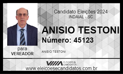 Candidato ANISIO TESTONI 2024 - INDAIAL - Eleições