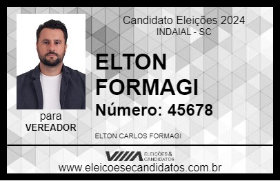 Candidato ELTON FORMAGI 2024 - INDAIAL - Eleições