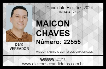 Candidato MAICON CHAVES 2024 - INDAIAL - Eleições