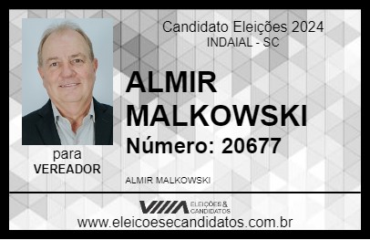 Candidato ALMIR MALKOWSKI 2024 - INDAIAL - Eleições