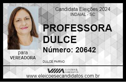 Candidato PROFESSORA DULCE 2024 - INDAIAL - Eleições