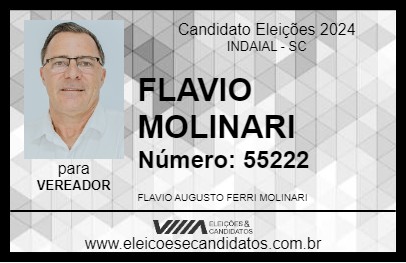 Candidato FLAVIO MOLINARI 2024 - INDAIAL - Eleições