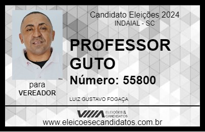 Candidato PROFESSOR GUTO 2024 - INDAIAL - Eleições