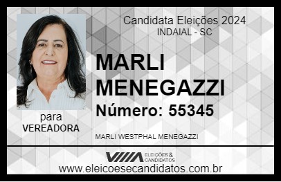 Candidato MARLI MENEGAZZI 2024 - INDAIAL - Eleições