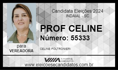 Candidato PROF CELINE 2024 - INDAIAL - Eleições