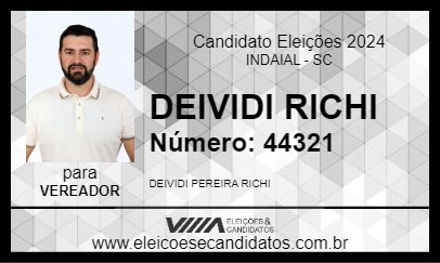 Candidato DEIVIDI RIGHI 2024 - INDAIAL - Eleições