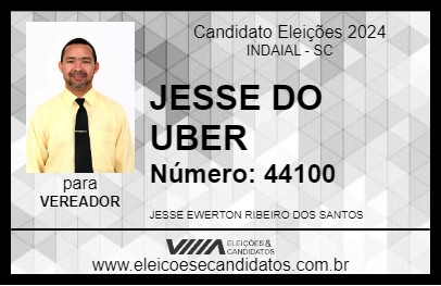 Candidato JESSE DO UBER 2024 - INDAIAL - Eleições