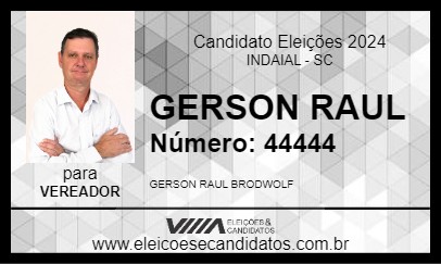 Candidato GERSON RAUL 2024 - INDAIAL - Eleições