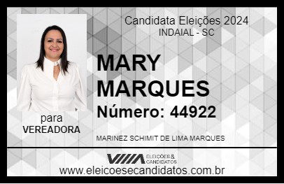 Candidato MARY MARQUES 2024 - INDAIAL - Eleições