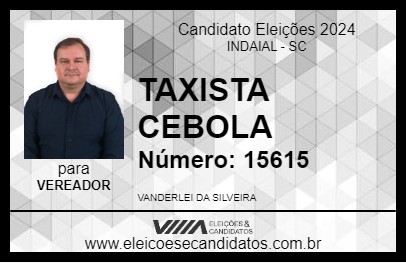 Candidato TAXISTA CEBOLA 2024 - INDAIAL - Eleições