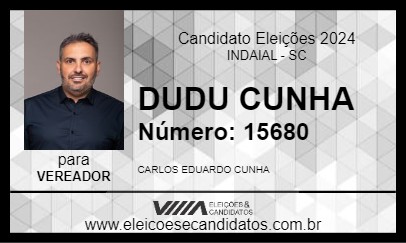 Candidato DUDU CUNHA 2024 - INDAIAL - Eleições