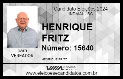 Candidato FRITZ 2024 - INDAIAL - Eleições