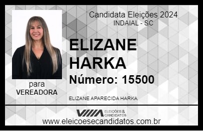 Candidato ELIZANE HARKA 2024 - INDAIAL - Eleições