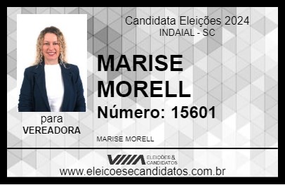 Candidato MARISE MORELL 2024 - INDAIAL - Eleições