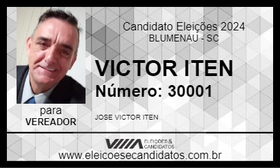 Candidato VICTOR ITEN 2024 - BLUMENAU - Eleições