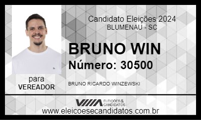 Candidato BRUNO WIN 2024 - BLUMENAU - Eleições