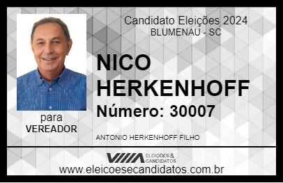 Candidato NICO HERKENHOFF 2024 - BLUMENAU - Eleições