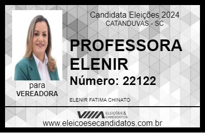 Candidato PROFESSORA ELENIR 2024 - CATANDUVAS - Eleições