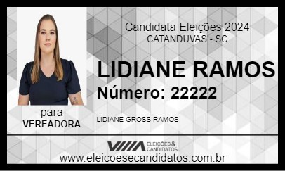 Candidato LIDIANE  RAMOS 2024 - CATANDUVAS - Eleições