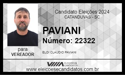 Candidato PAVIANI 2024 - CATANDUVAS - Eleições