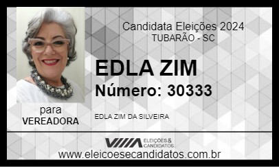 Candidato EDLA ZIM 2024 - TUBARÃO - Eleições