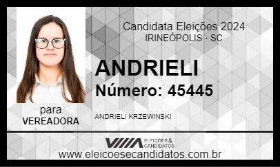 Candidato ANDRIELI 2024 - IRINEÓPOLIS - Eleições