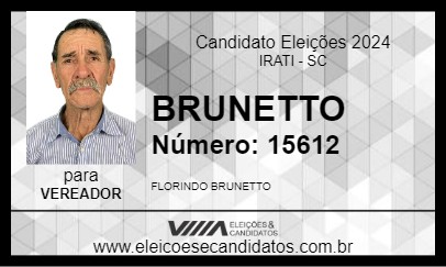 Candidato BRUNETTO 2024 - IRATI - Eleições