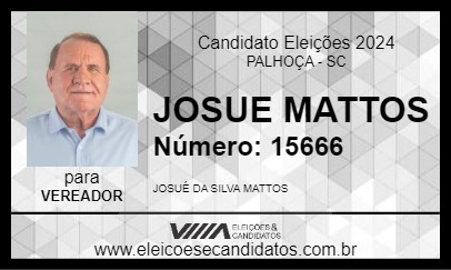 Candidato JOSUE MATTOS 2024 - PALHOÇA - Eleições