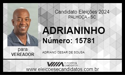 Candidato ADRIANINHO 2024 - PALHOÇA - Eleições