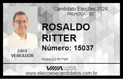 Candidato ROSALDO RITTER 2024 - PALHOÇA - Eleições