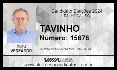 Candidato TAVINHO 2024 - PALHOÇA - Eleições