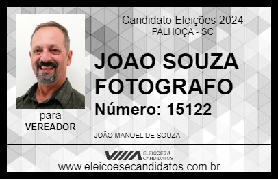 Candidato JOAO SOUZA FOTOGRAFO 2024 - PALHOÇA - Eleições